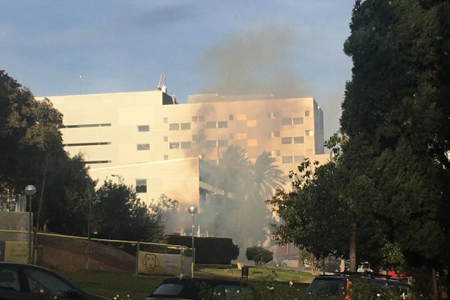 Incendio plaza Alfons Comin Barcelona