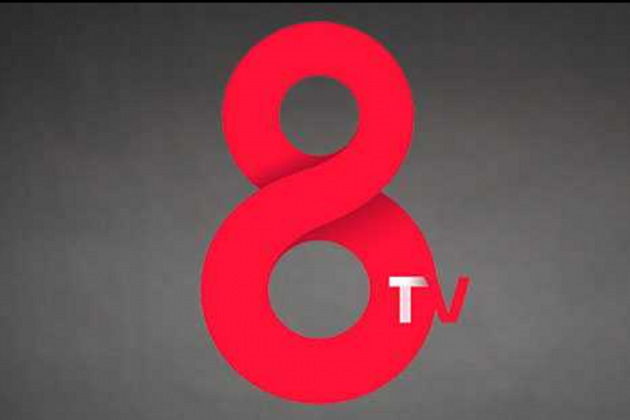 8tv logo negro