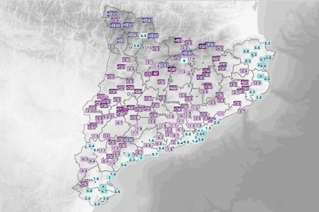 Mapa de temperaturas METEOCAT