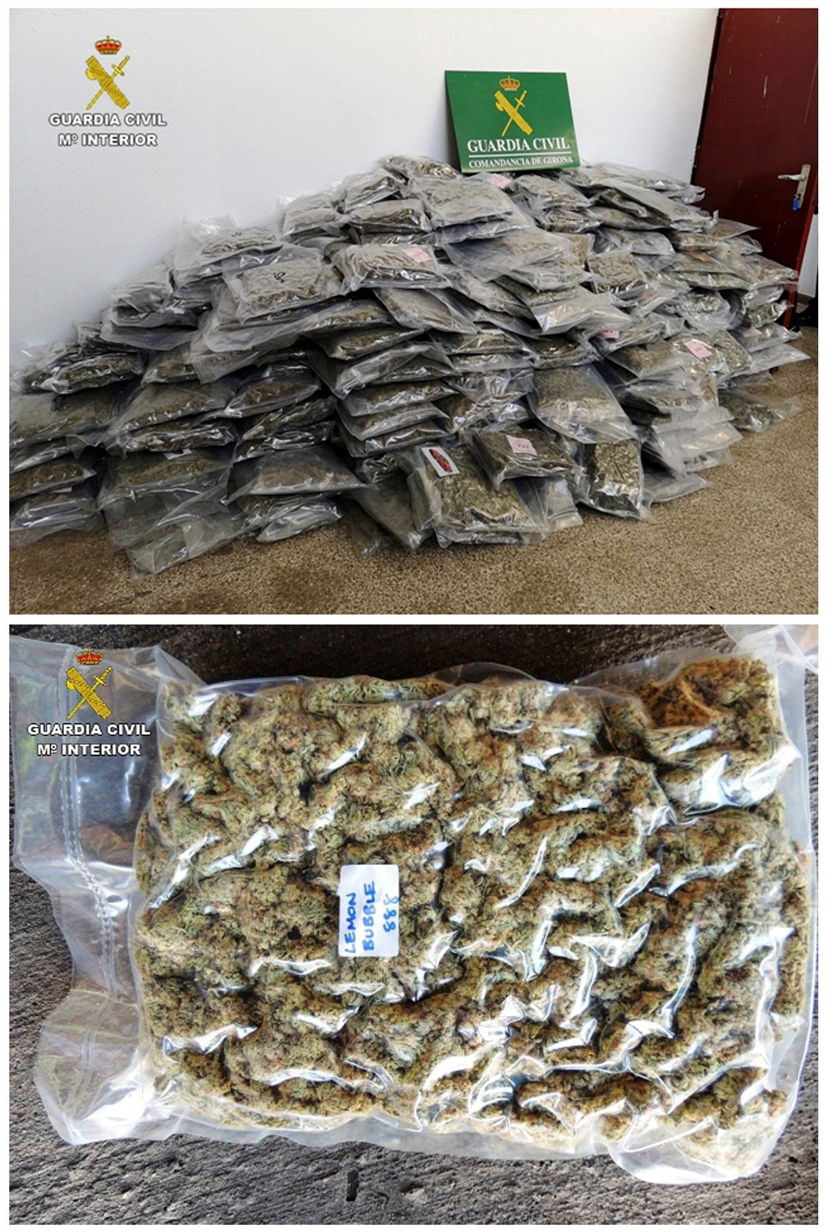 25 detenidos con 2.700 kilos de marihuana en Catalunya, mayor alijo en España