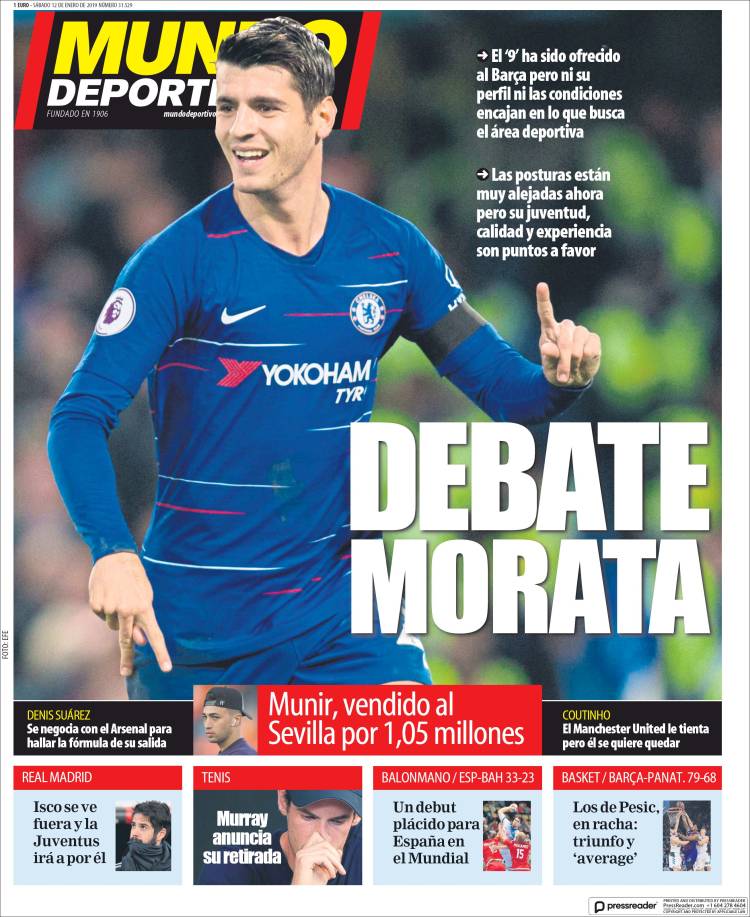 Mundo Deportivo Portada 12 01 2019 Mundo Deportivo Portada 12 01 2019