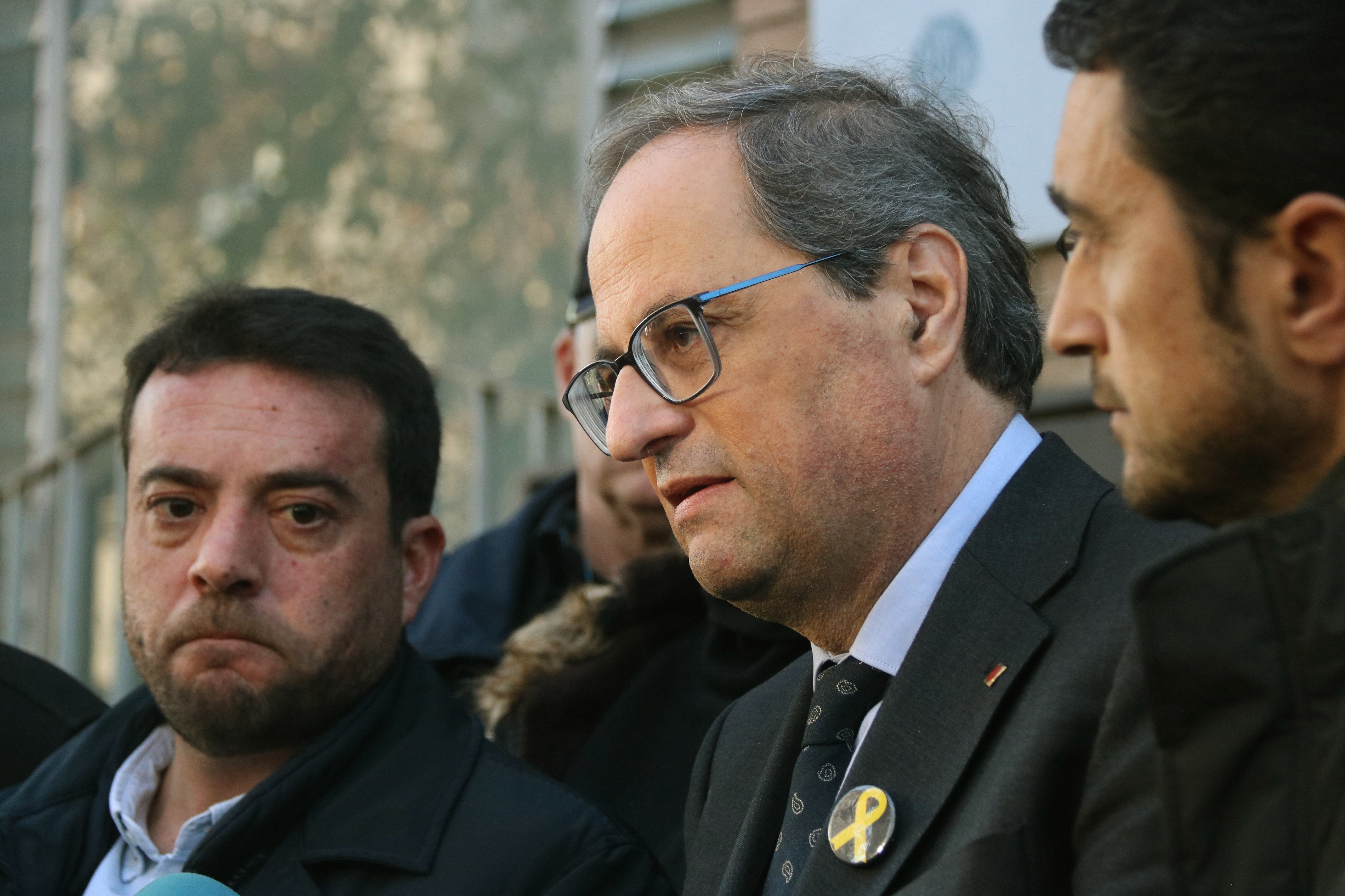 Torra, a Collboni: "Fins que no caiguin els murs de les presons, votarem 'no'"