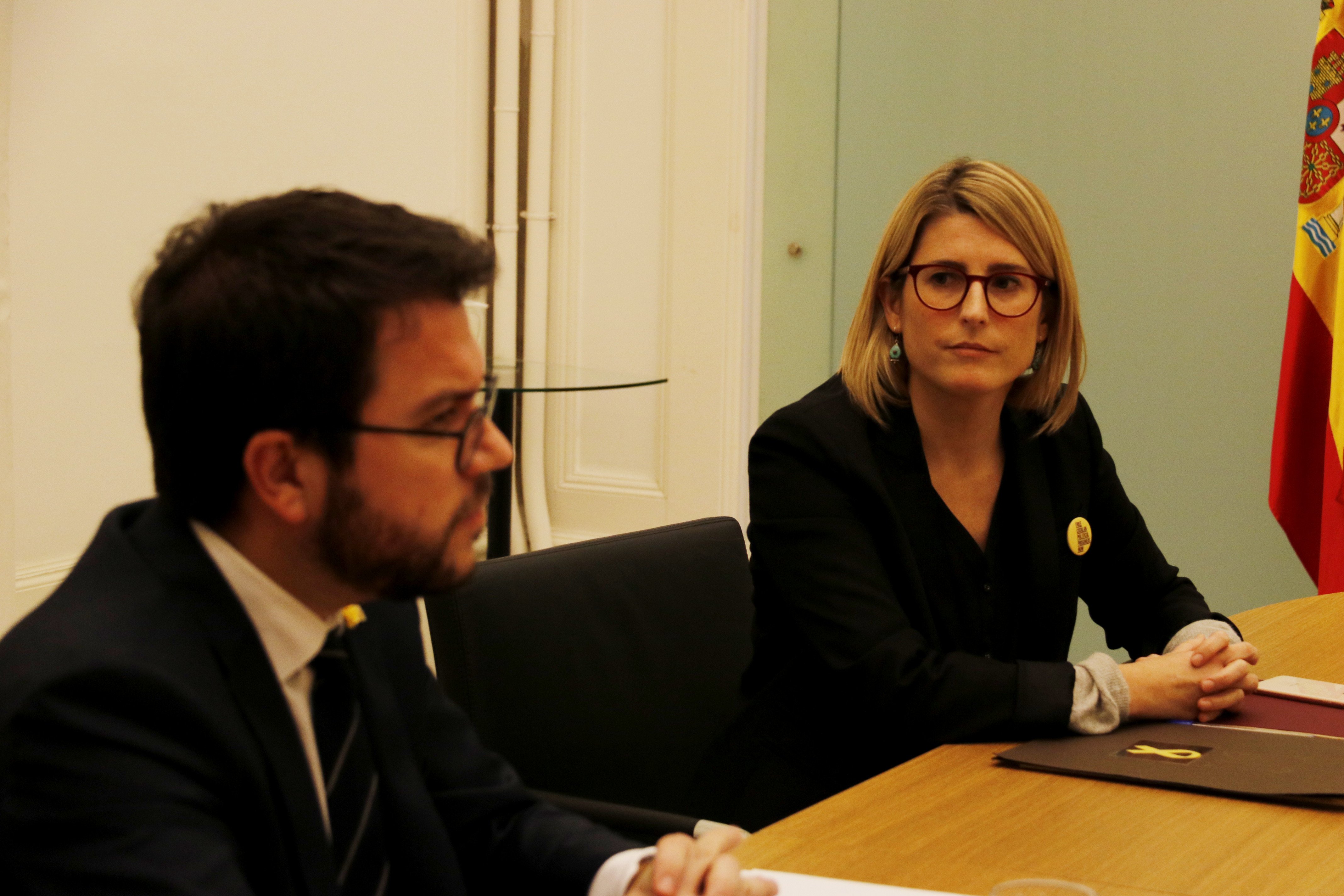 Aragonès i Artadi troben "inacceptable" la justificació de Calvo sobre les detencions