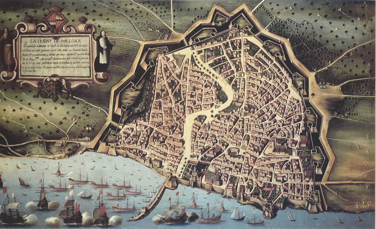 Plano de Palma (1729). Fuente Ayuntamiento de Palma