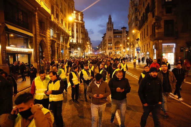 vaga taxistes manifestacio via laietana - Sergi Alcàzar