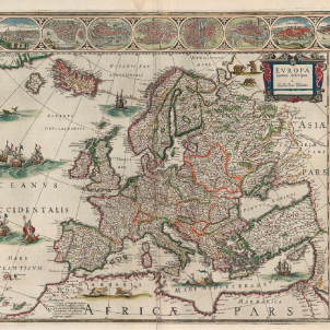 Richelieu dona la raó a la Generalitat i cessa el seu representant a Catalunya. Mapa neerlandès de Catalunya (1644). Font Biblioteca Nacional de Noruega