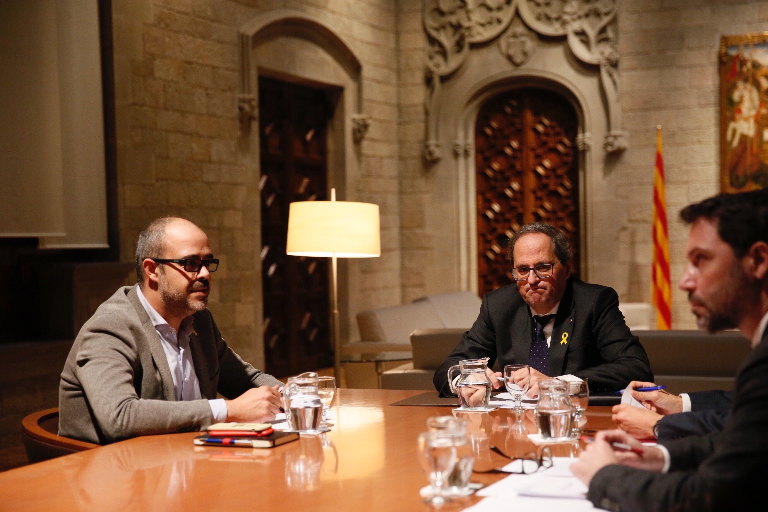 Torra convoca una reunión con Aragonès y Buch después de dos días de protestas y cargas policiales