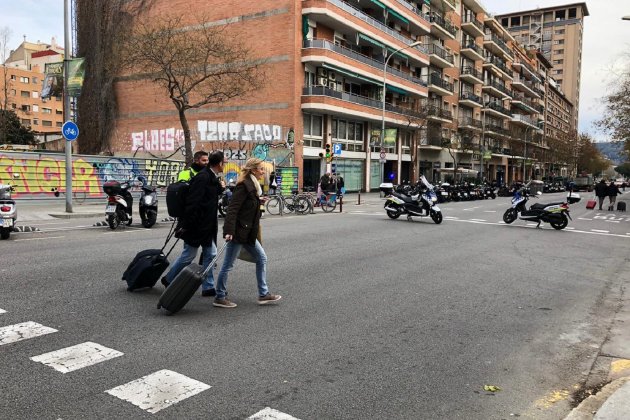 El Nacional Corte|Trozo tráfico Numància Maria Macià 