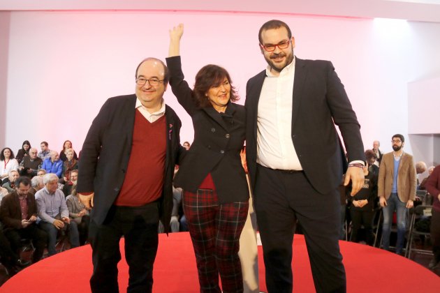 miquel iceta carmen calvo david bote psc - acn miquel iceta carmen calvo david bote psc - acn