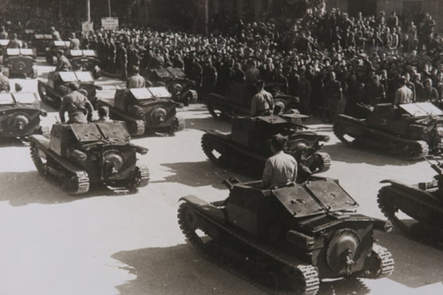 Brigada motorizada Litarnia ocupante Barcelona. Fuente Ayuntamiento de Barcelona