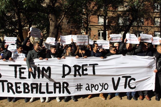 Manifestació VTC Anton Rosa pancarta