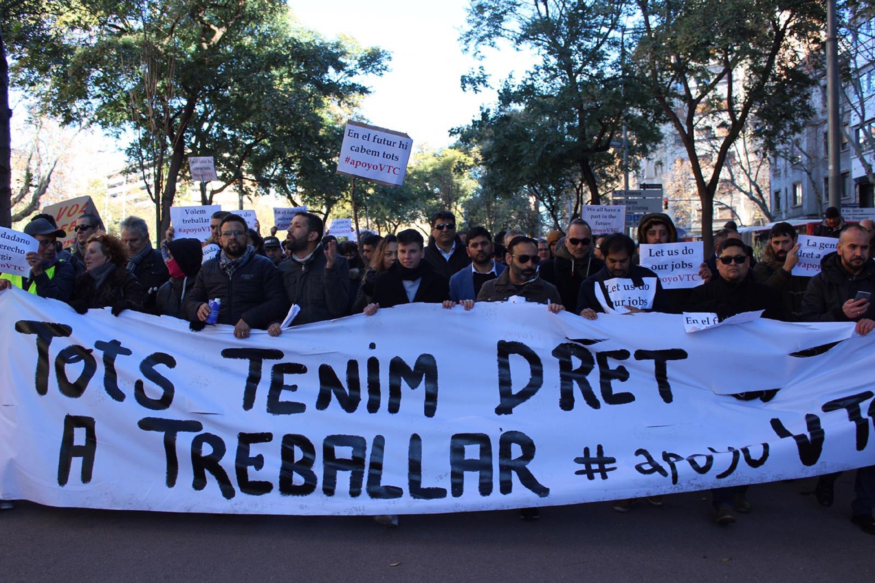Más movilizaciones de los VTC: acamparán en la plaza de Sant Jaume si el Govern no los atiende