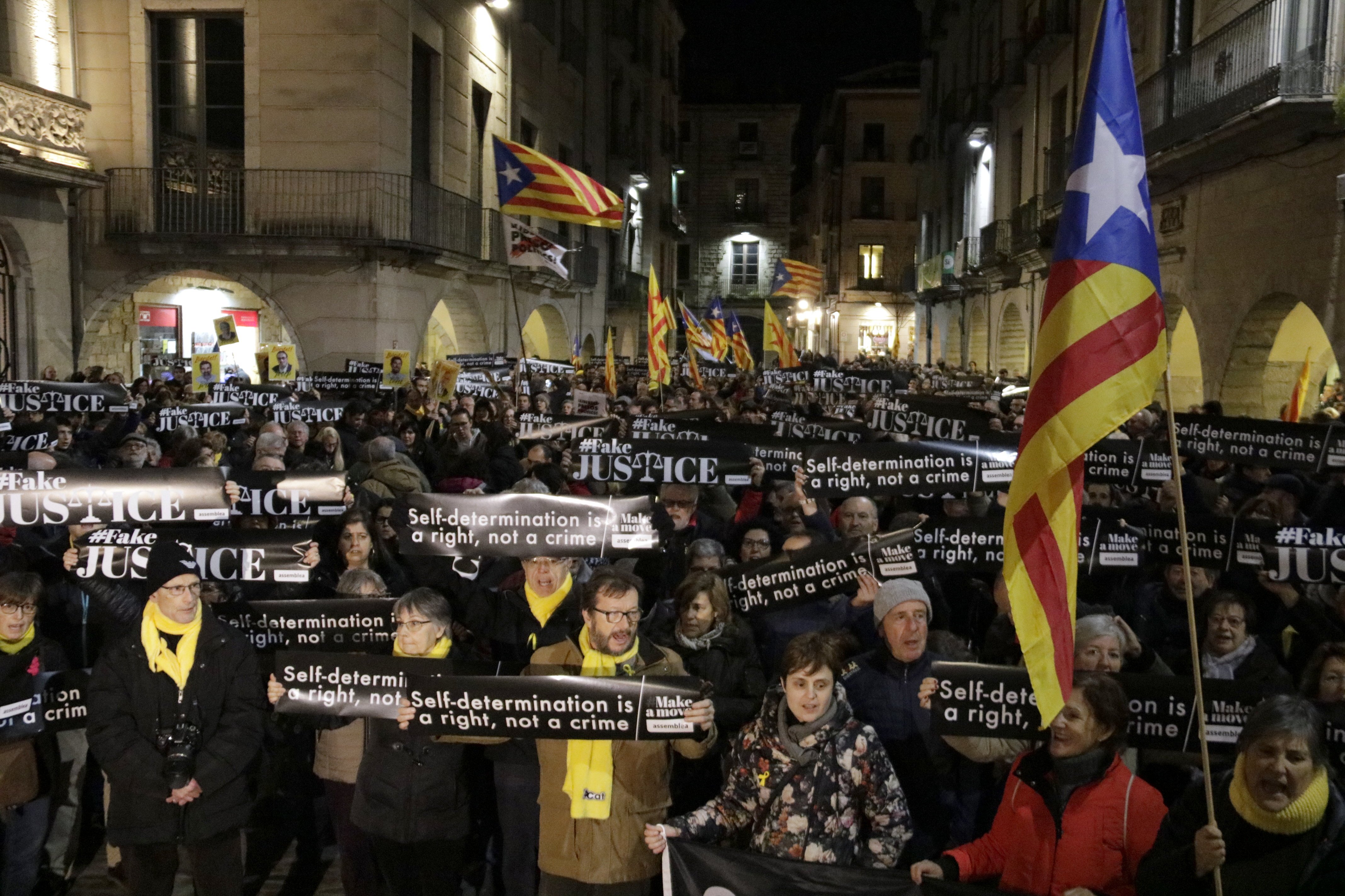 Manifestacions arreu de Catalunya contra el trasllat dels presos polítics
