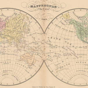 Test 44. Personalitats catalanes al món. Mapamundi francès (1822). Font Cartoteca de Catalunya Test 44. Personalitats catalanes al món. Mapamundi francès (1822). Font Cartoteca de Catalunya