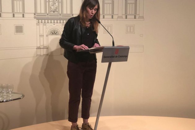 Jessica albiach roda de premsa Espai de Dialeg - Marta lasalas