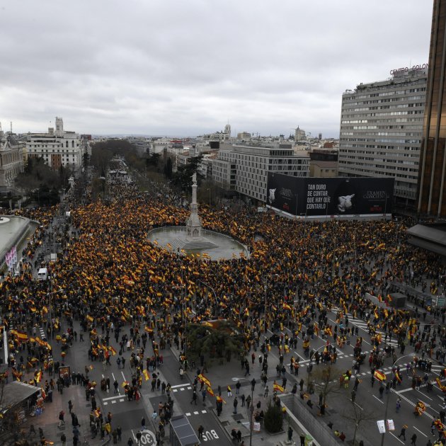 Manifestació Madrid Colón dialeg Catalunya - efe