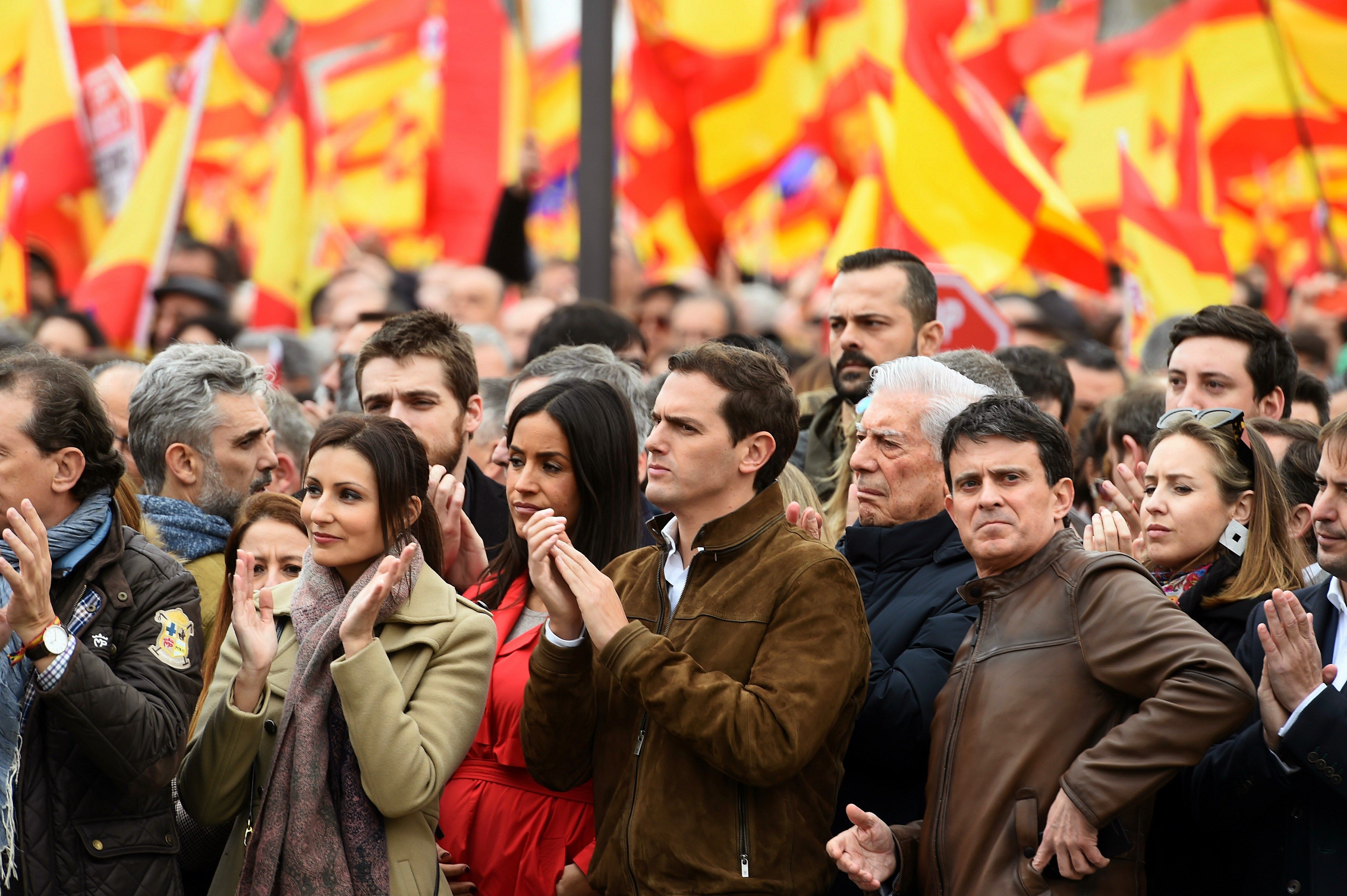 Manuel Valls manifestació Madrid Albert Rivera EFE
