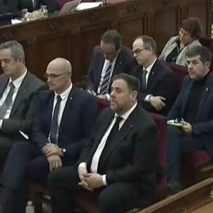 judici procés acusats - junqueras romeva forn sànchez turull rull cuixart forcadell bassa - captura pantalla senyal RTVE judici procés acusats - junqueras romeva forn sànchez turull rull cuixart forcadell bassa - captura pantalla senyal RTVE
