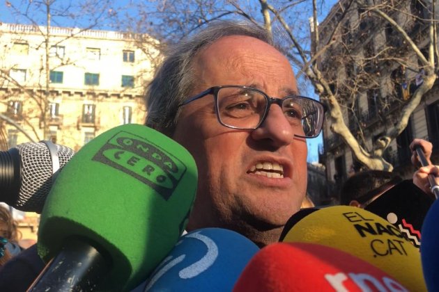 Manifestació judici Quim Torra Marina Fernàndez