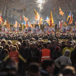 Manifestacio Gran Via Judici Proces vista aeria cartells presos - Sergi Alcàzar Manifestacio Gran Via Judici Proces vista aeria cartells presos - Sergi Alcàzar