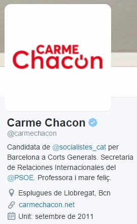 Twitterpolítica (8): Carme Chacón