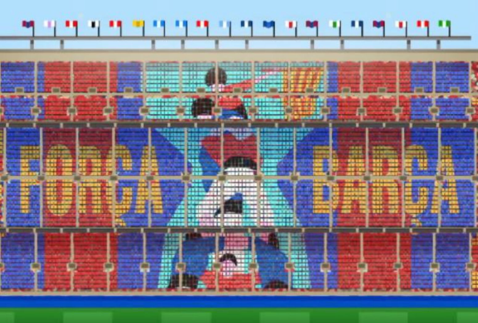 El Barça rebrà el Madrid amb un mosaic de castellers