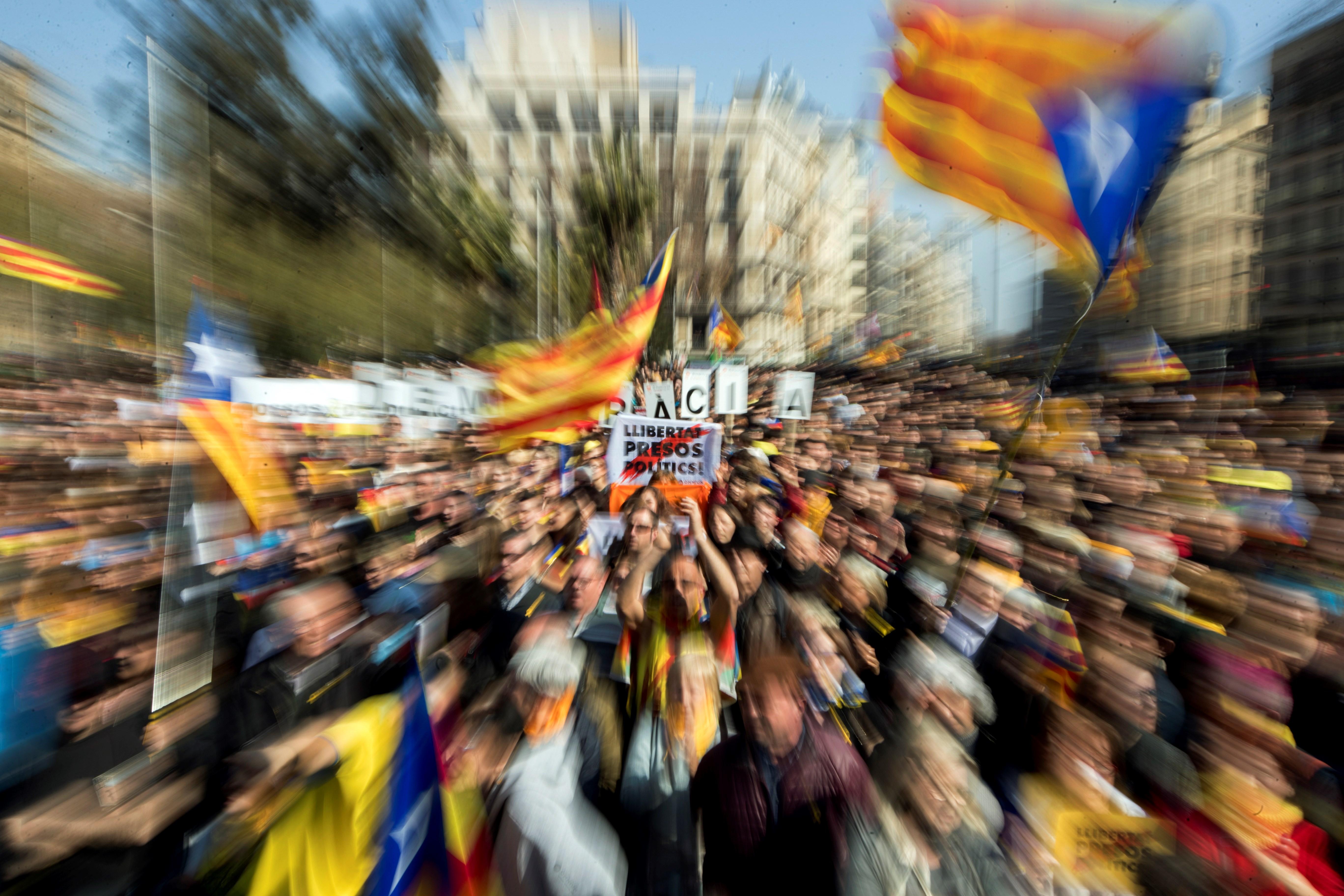 International media on the Catalan strike against the independence trial