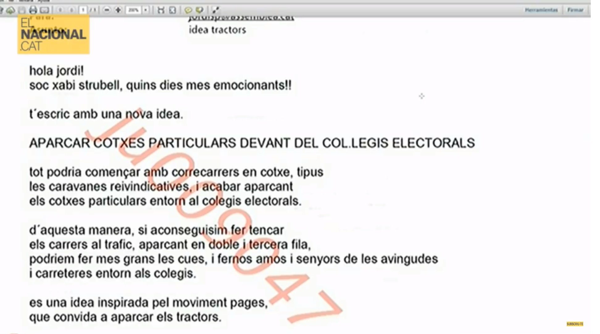 judici procés jordi sànchez mail tractors sabi strubel