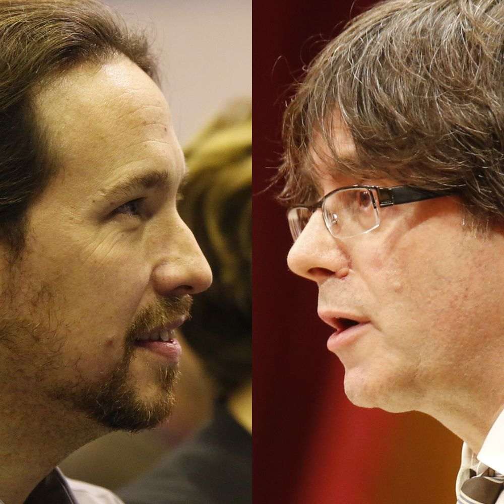 Puigdemont recibe a Iglesias en medio de la incertidumbre en España