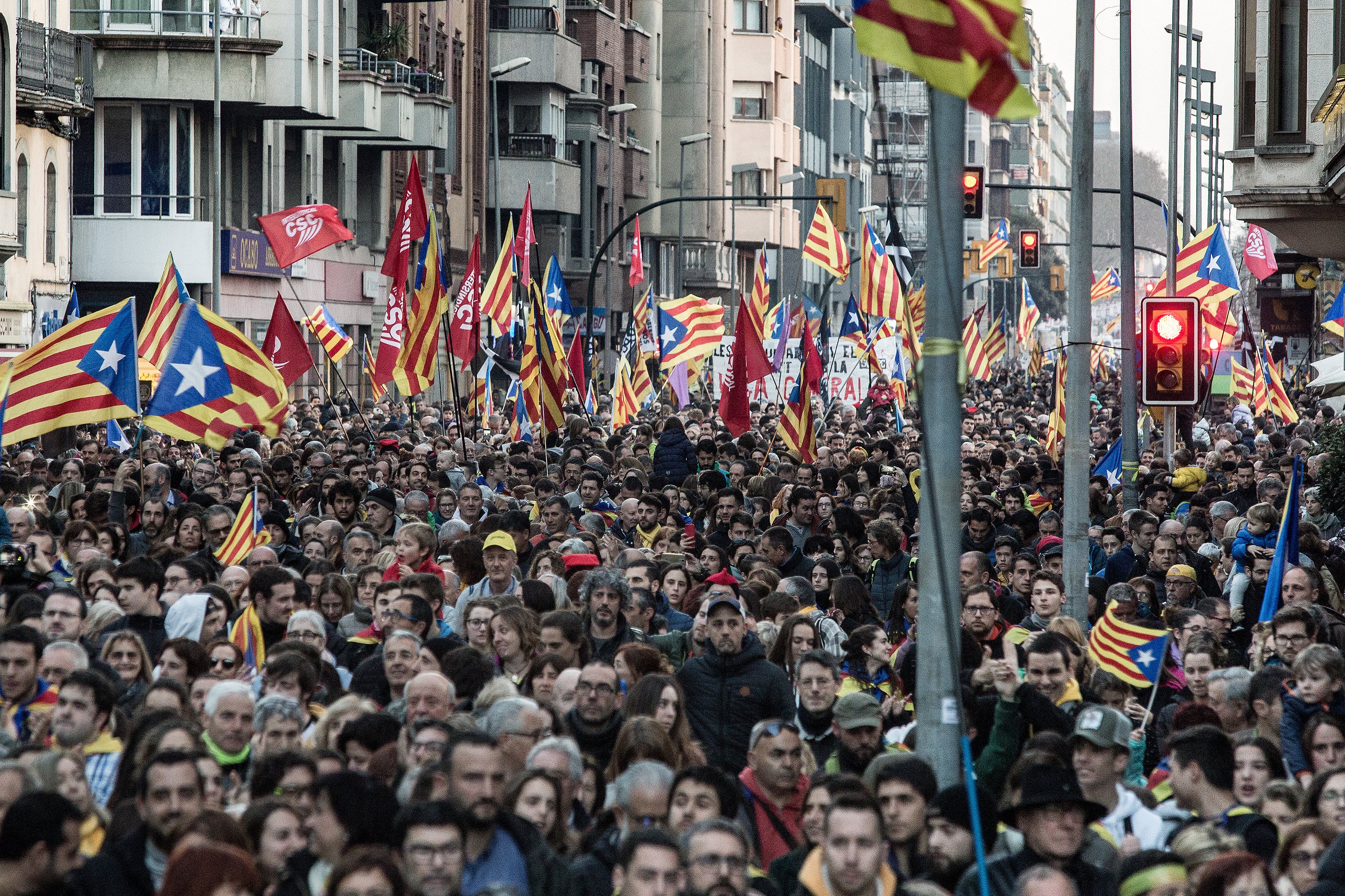 Manifestació rècord a Girona: Més de 70.000 persones