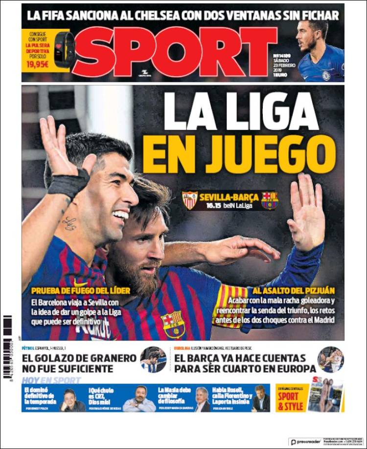 Sport Portada 23 02 2019 Sport Portada 23 02 2019