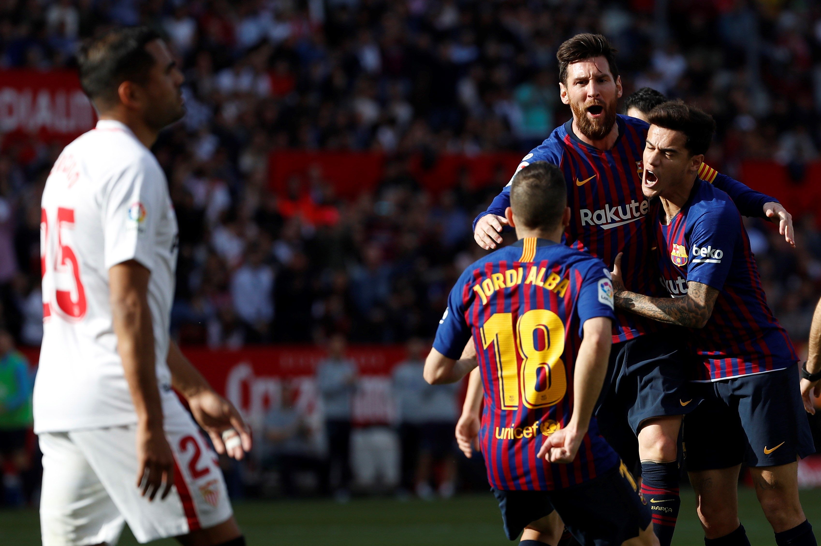 Cop a la Lliga del Barça a Sevilla