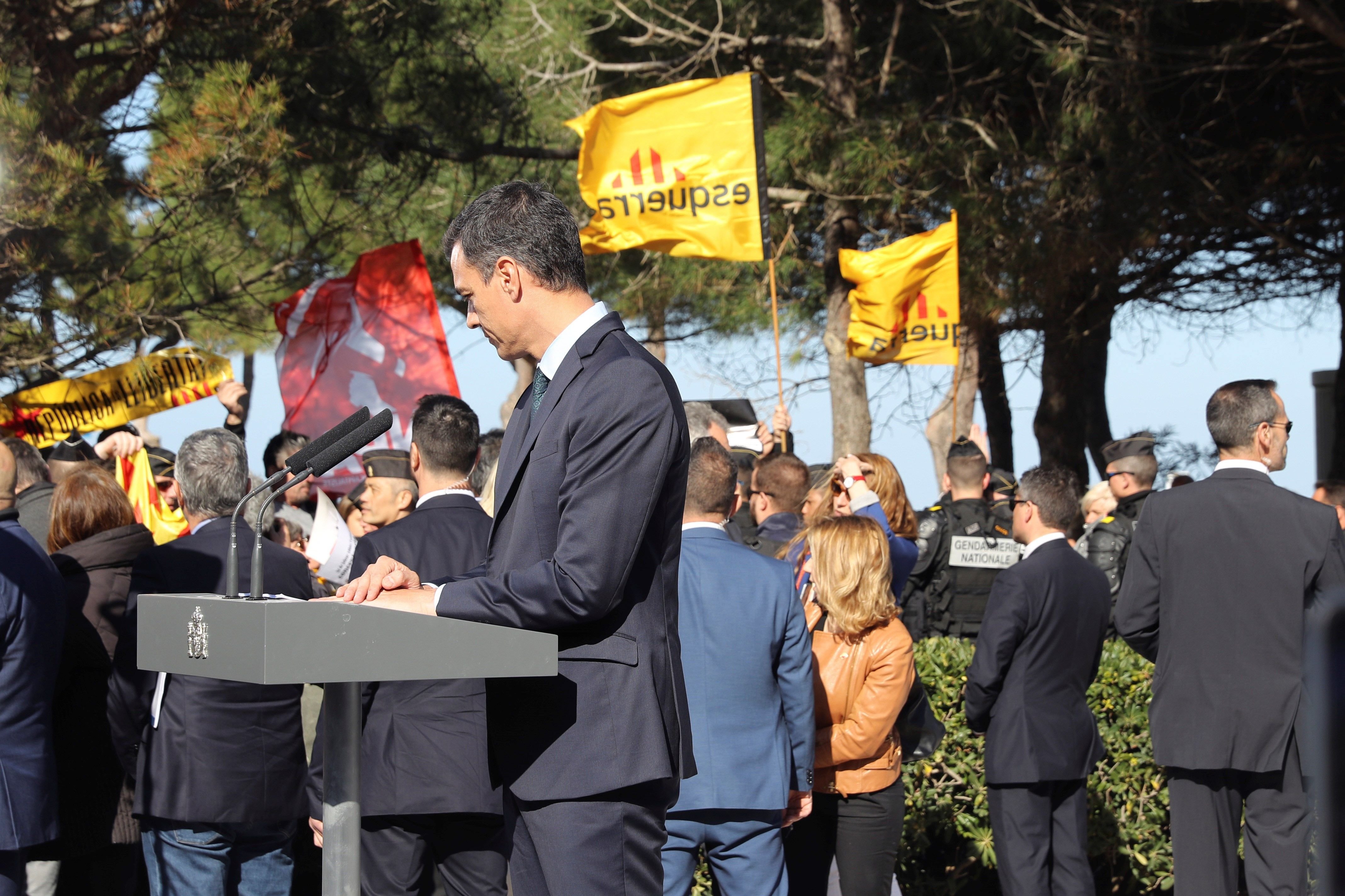 Escridassada independentista a Pedro Sánchez a Argelers