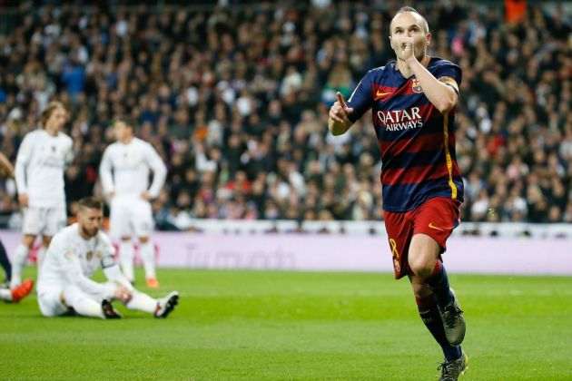 Andrés Iniesta Barça Madrid 2016 Bernabeu EFE