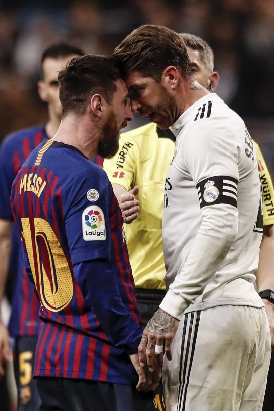 messi encarat a sergio ramos GTRES