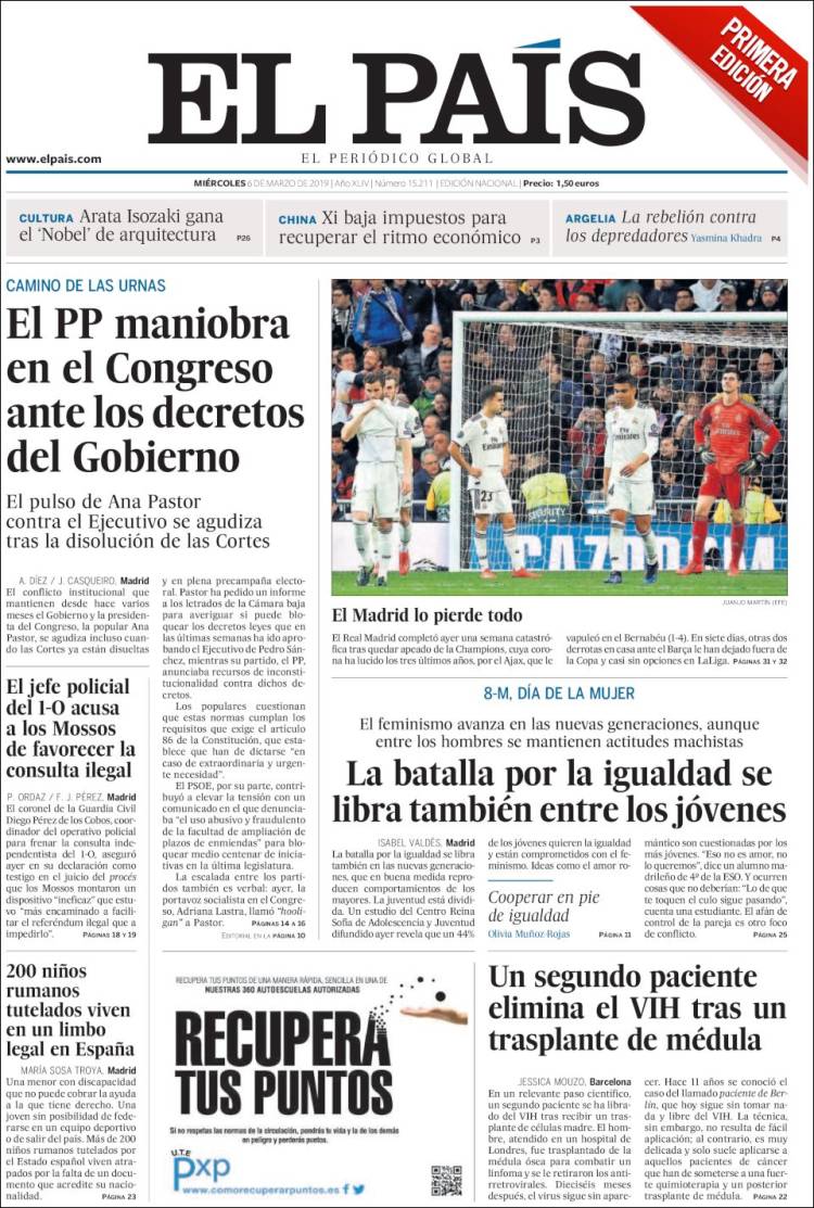 El País Portada 06 03 2019