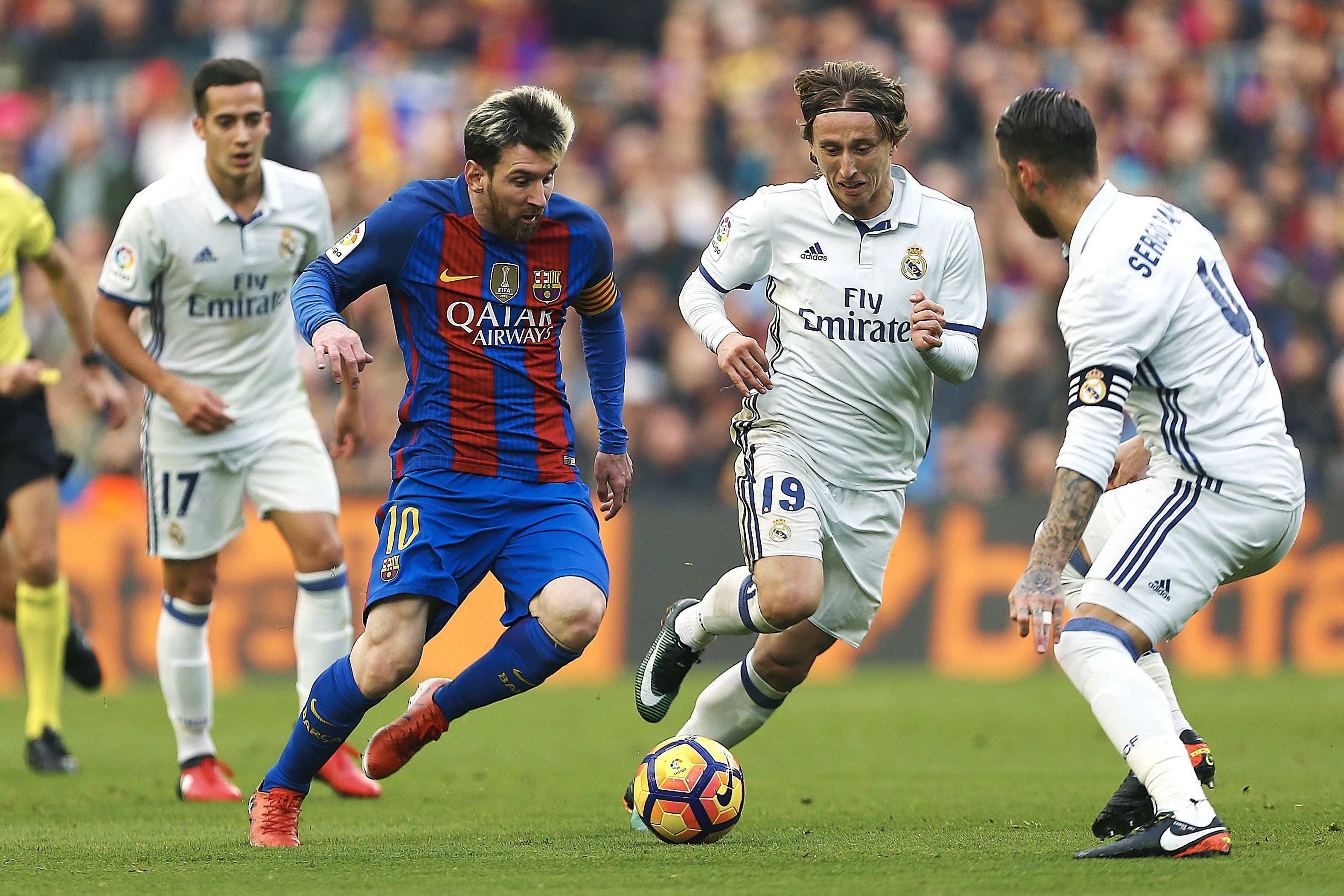 Messi Sergio ramos luka modric real madrid barça efe