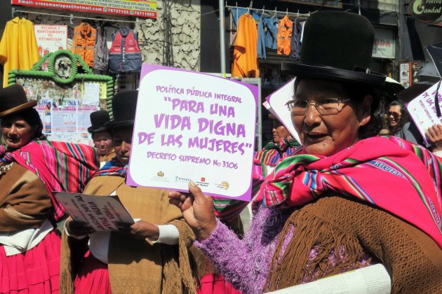 8-M manifestació feminista Bolivia - Efe 8-M manifestació feminista Bolivia - Efe