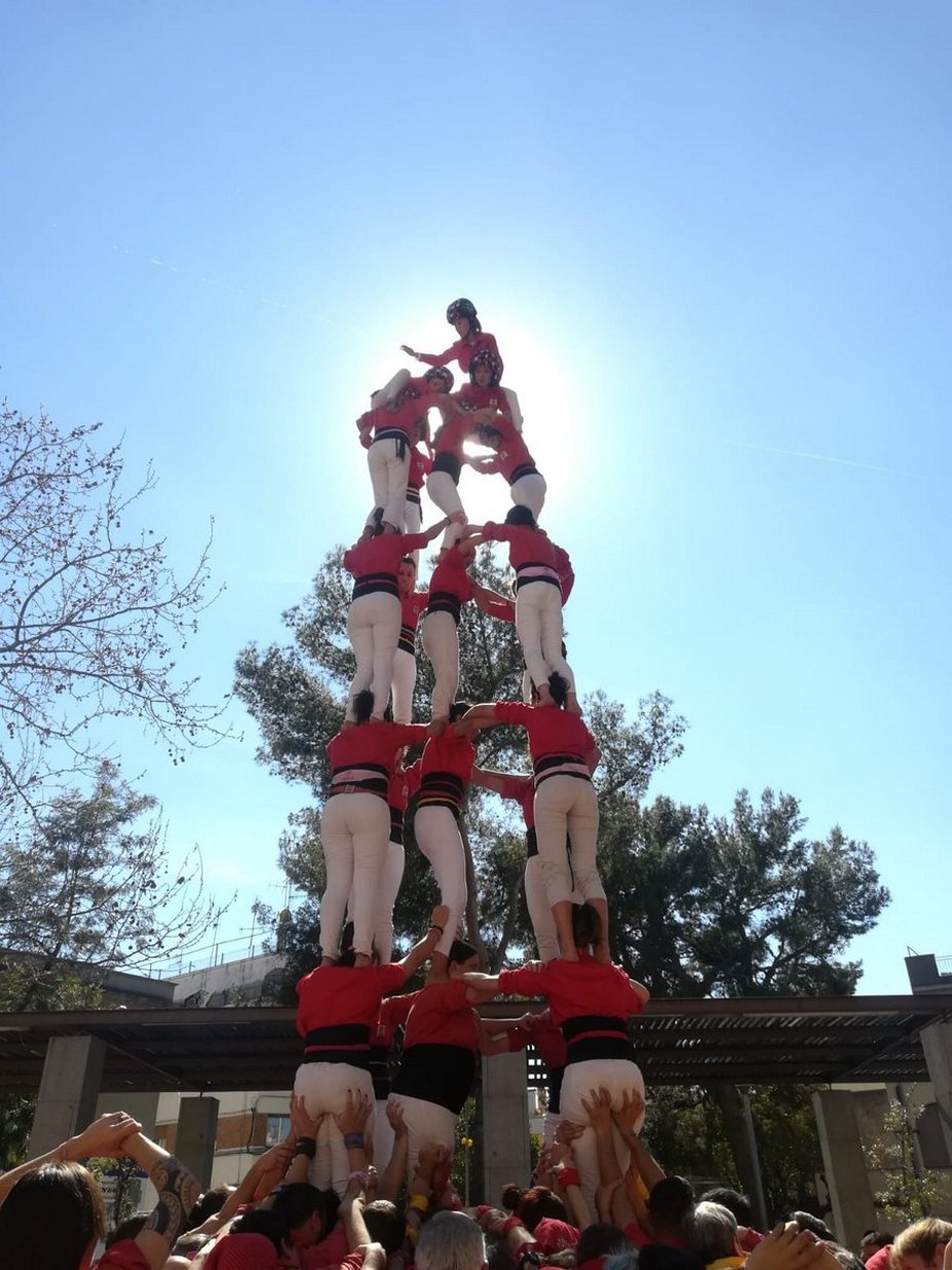 Castells en clave femenina en la "diada" de las mujeres