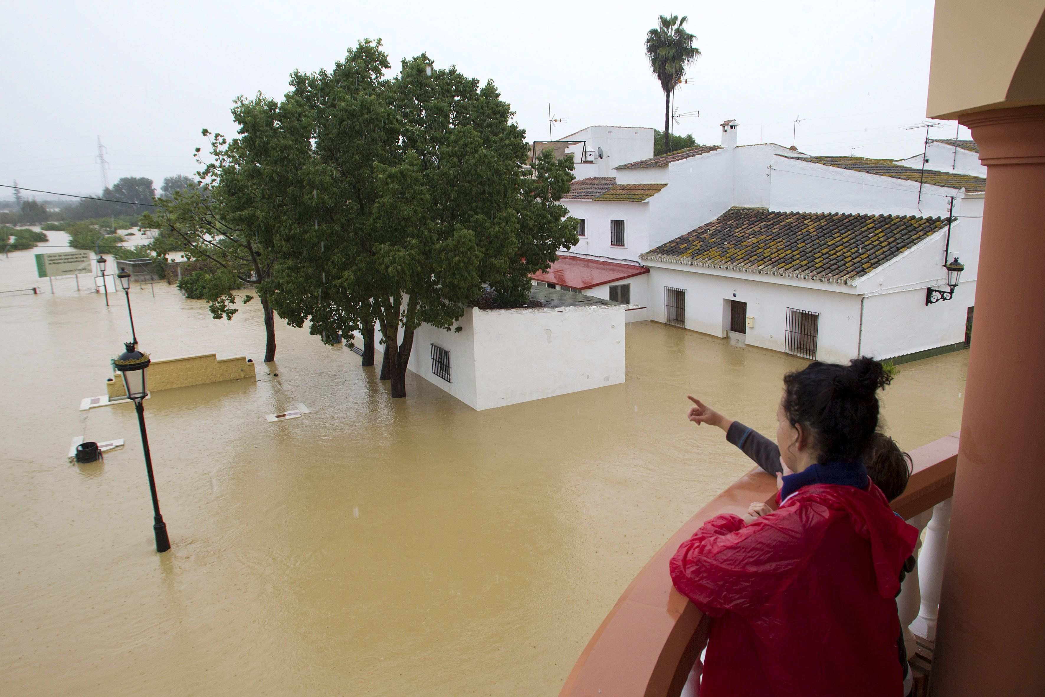 El temporal causa graves inundaciones en Málaga