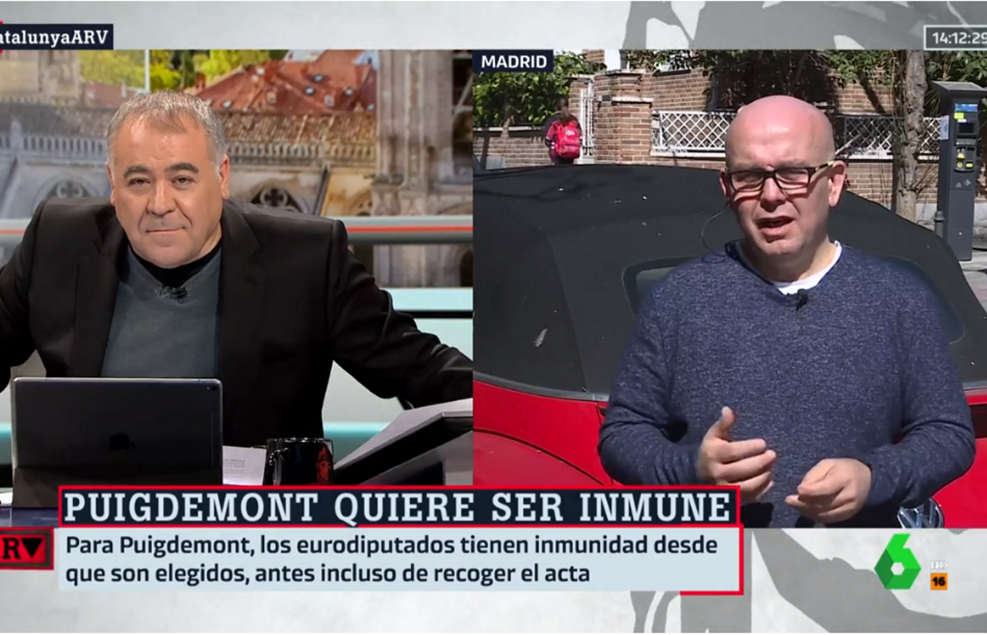 Boye, a La Sexta: "Si és escollit, Puigdemont podrà venir quan vulgui"