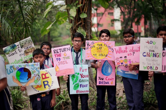 Vaga estudiants Kalkota, India, canvi climàtic - EFE Vaga estudiants Kalkota, India, canvi climàtic - EFE