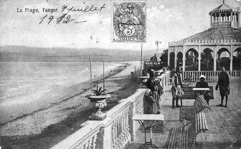 La platja de Tànger abans de la declaració de Zona Internacional (1912). Font Discovering Tanger