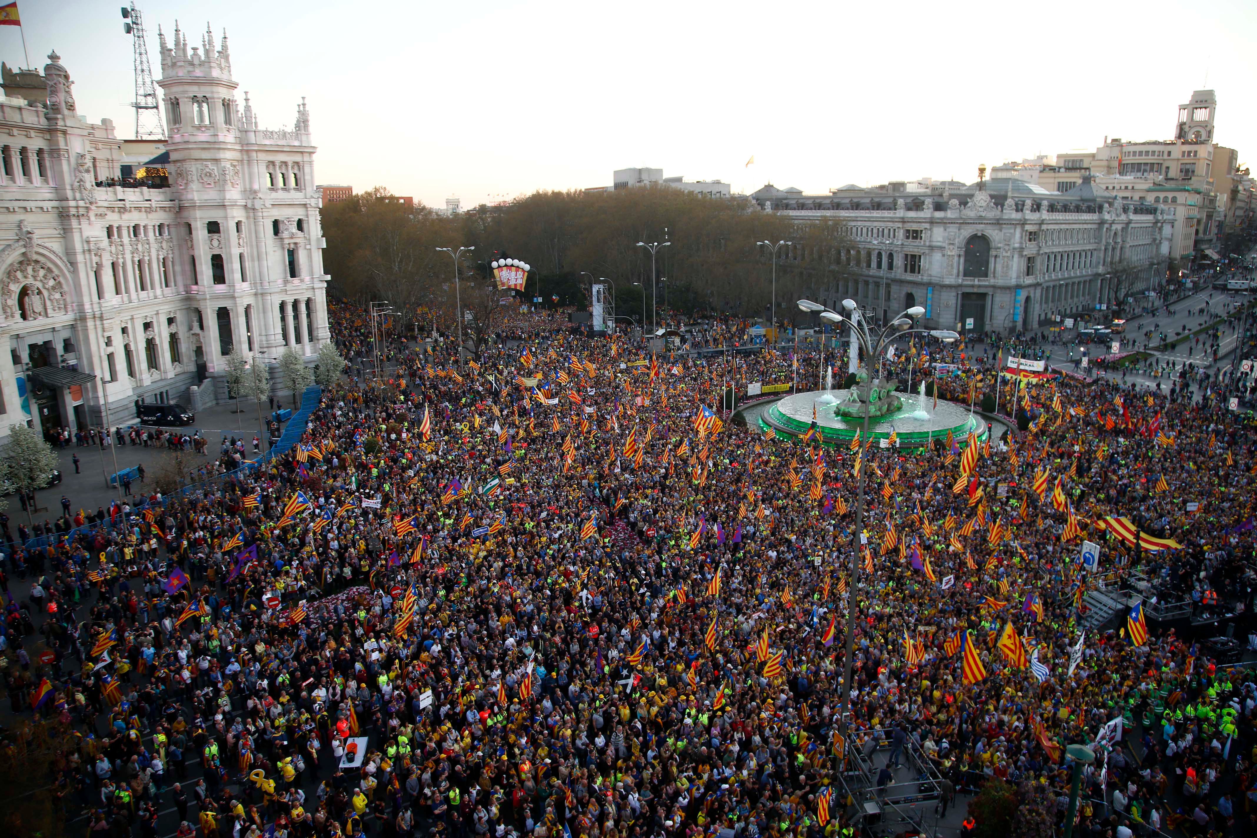 Manifestació sense precedents de l'independentisme a Madrid