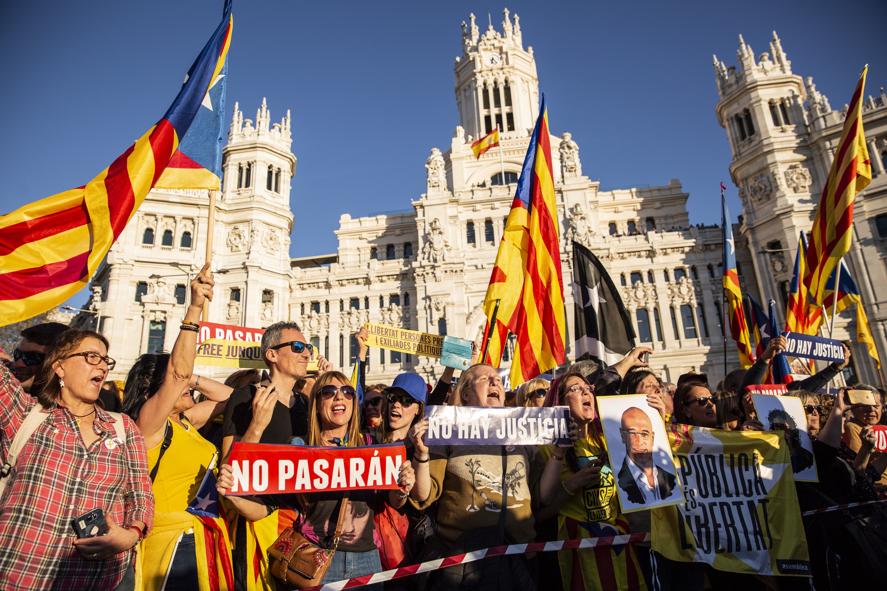 A juicio siete activistas que se manifestaron por el derecho a decidir en Madrid el 16-M