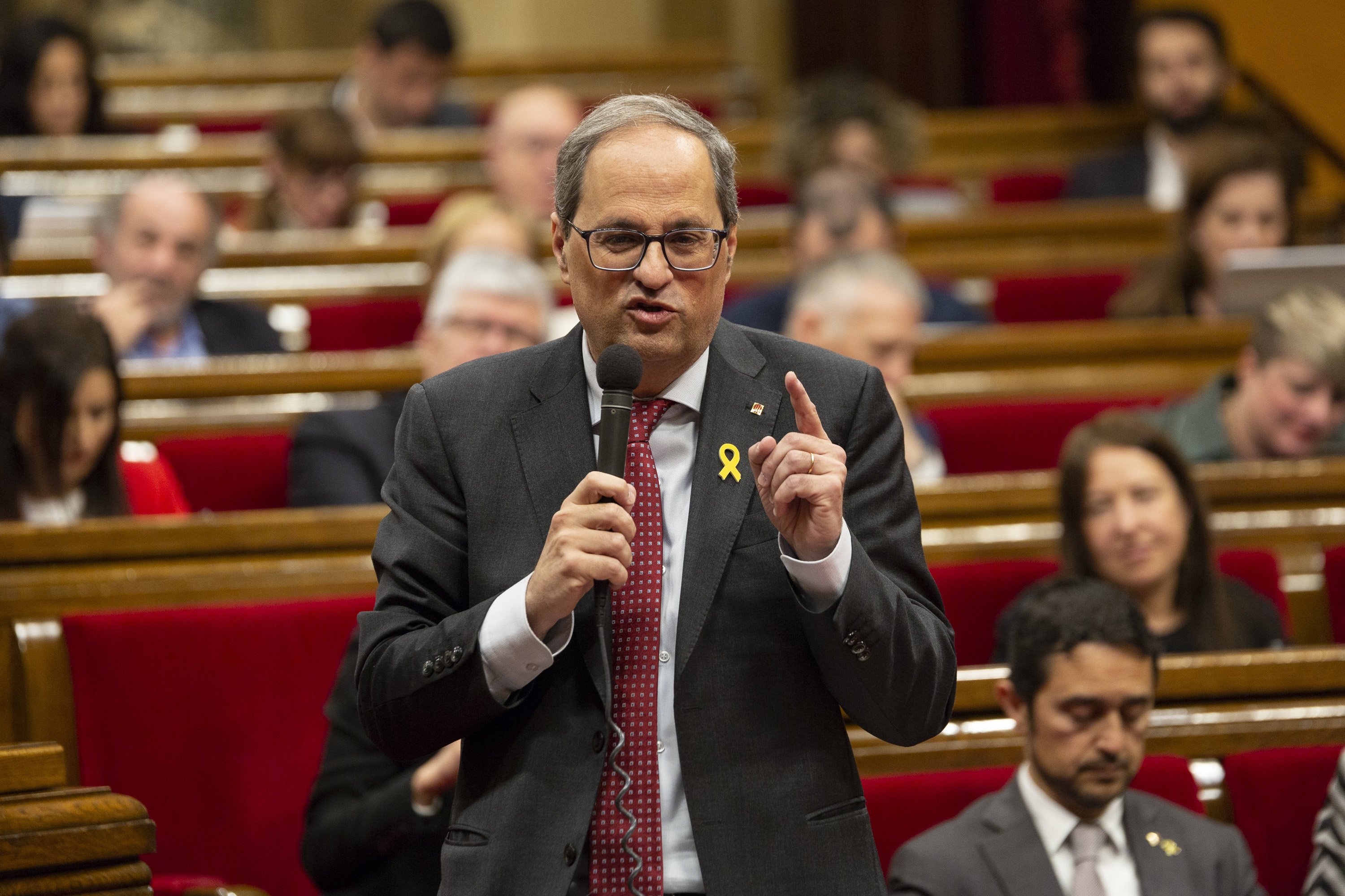 Torra a la JEC: "Es público y notorio, no hay esteladas o lazos amarillos"