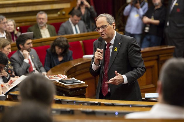 Arrimadas Torra Lleno Parlamento lazos Sergi Alcàzar 07