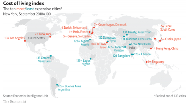 ciutats més riques del món - The economist