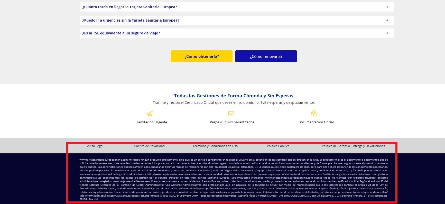 letra pequeña propiedad privada