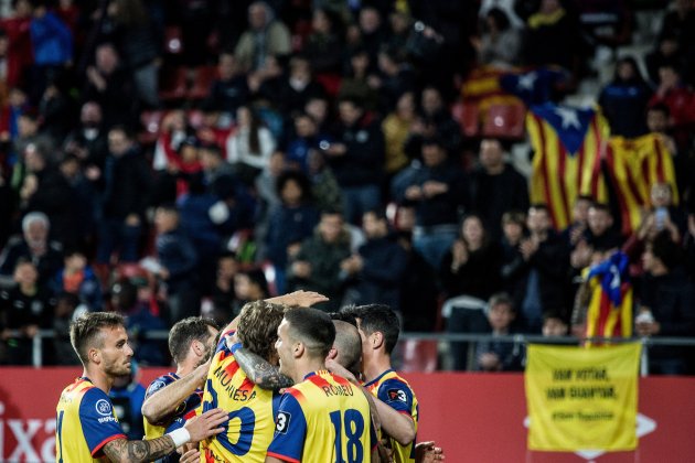 celebracio gol partido catalunya veneçuela girona -buena calidad- Carles Palacio